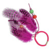 F-0443 Handmade Leather Rope Color Random Feather Headbands Wood Beads Boho Hair Accessories for Women Jewelry