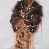 F-0438 3 Pieces/set New Design Fashion Gold Plated Alloy Pearl Hairclip  Handmade Hair Accessory for Women Jewelry