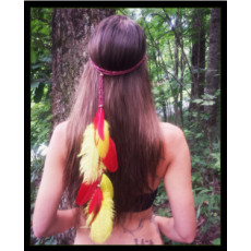 F-0446 2 Colors Handmade Bohemian Feather Headbands Festival Hippie Headdress Hiar Accessories Fashion Jewelry