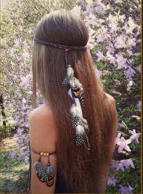 F-0444 New Handmade Bohemian Feather Headbands Festival Hippie Headdress Hiar Accessories Fashion Jewelry