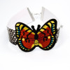 N-6890 Fashion Jewelry Bohemian Leather Choker Necklace Butterfly Cloth Collar Necklaces For Women
