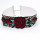 N-6887 Fashion Bohemian Red Flower Thread White Velvet Choker Necklaces for Women Party Jewelry Gift