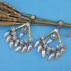 E-4183 Fashion Luxury Crystal Rhinestone Pearl Tassel Charm Drop Stud Earring for Women Jewelry
