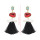 E-4186 3 Colors Fashion Luxury Crystal Rhinestone Charm Drop Stud Tassel Earring for Women Jewelry