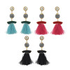 E-4193 4 Colors Fashion Pearl Charm Drop Stud Tassel Earring for Women Jewelry