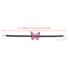 N-6896 4 Colors European Style Bohemian Leather Choker Collar Chain Rhinestone with Butterfly Necklace for Women Jewelry