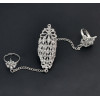 R-1459 Butterfly Chain Rings for Women Bohemian Gold Silver Metal Midi Knuckle Finger Ring Party Jewelry