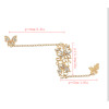R-1459 Butterfly Chain Rings for Women Bohemian Gold Silver Metal Midi Knuckle Finger Ring Party Jewelry