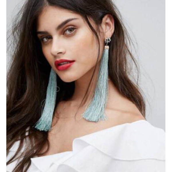 E-4194 4Colors Bohemian Fringe Long Tassel Drop Earrings for Women Fashion Party Jewelry