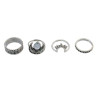R-1460 4 pcs/set Bohemian Style Diamante Flower Moon knuckle Rings For Women Charm Jewelry