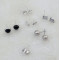 E-4190 6 Pairs /Set Bohemian Silver Gold Metal Color Rhinestone Stud Earrings for Women Party Jewelry Wholesale