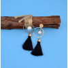 E-4191 Fashion Jewelry Big Circle Pearl Tassel Charm Drop Stud Earring for Women Jewelry