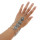 B-0858 Fashion Bohemian Style Flower Pendant Silver Chain Bracelet Charm Bracelets for women