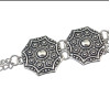 B-0858 Fashion Bohemian Style Flower Pendant Silver Chain Bracelet Charm Bracelets for women