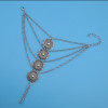 B-0858 Fashion Bohemian Style Flower Pendant Silver Chain Bracelet Charm Bracelets for women