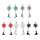 E-4195 5Colors New Fashion Resin Beads Long Tassel Drop Earrings for Women Bohemain Party Jewelry