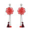 E-4195 5Colors New Fashion Resin Beads Long Tassel Drop Earrings for Women Bohemain Party Jewelry
