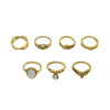 R-1468 7pcs/set Fashion Vintage Silver Gold plated Knuckle Nail Midi Ring for Women Jewelry