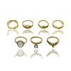 R-1468 7pcs/set Fashion Vintage Silver Gold plated Knuckle Nail Midi Ring for Women Jewelry
