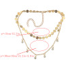 N-6900 2 Colors New Fashion Gold Silver Crystal Tassel Necklace For women Jewelry