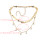 N-6900 2 Colors New Fashion  Gold Silver Crystal Tassel Necklace For women Jewelry
