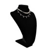 N-6900 2 Colors New Fashion Gold Silver Crystal Tassel Necklace For women Jewelry