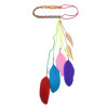 F-0447 Bohemian Woven Rope Colorful Feather Headbands Festival Hippie Headdress Hair Accessories Jewelry