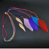 F-0447 Bohemian Woven Rope Colorful Feather Headbands Festival Hippie Headdress Hair Accessories Jewelry