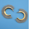 E-4202 6 Colors Fashion Gold Alloy Round Ear Tassel Pendant Earrings For Women Charm Jewelry