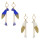 E-4199 Fashion  Feather Long Tassel Charm Drop Stud Earring for Women Jewelry
