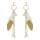 E-4199 Fashion  Feather Long Tassel Charm Drop Stud Earring for Women Jewelry
