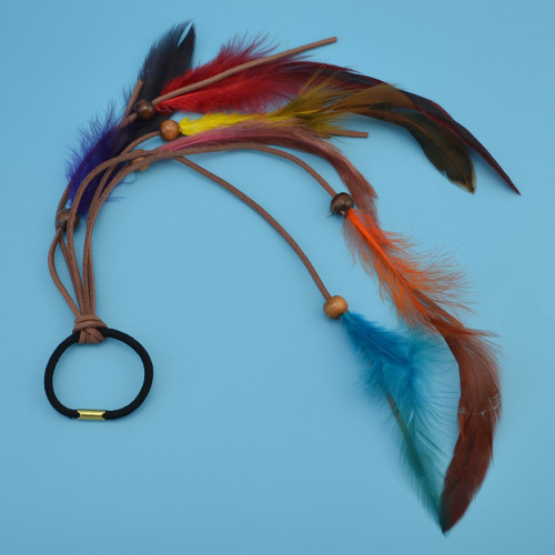 F-0449 Color Random Handmade Bohemian Dirty braid Feather Headbands Festival Hippie Headdress Hiar Accessories Fashion Jewelry