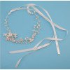 F-0450 2 Color Gold Silver Rope Copper Chain Crystal  Hair bride Handmake Floral jewelry pearl hair Headpiece ornaments party wedding accessories