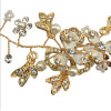 F-0450 2 Color Gold Silver Rope Copper Chain Crystal  Hair bride Handmake Floral jewelry pearl hair Headpiece ornaments party wedding accessories