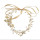 F-0450 2 Color Gold Silver Rope Copper Chain Crystal  Hair bride Handmake Floral jewelry pearl hair Headpiece ornaments party wedding accessories