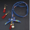 N-6902 New Fashion Vintage Jewelry Set Gold Plated Bow Pearl Pendant Necklace Earrings Set for Women