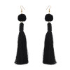 E-4210 5 Colors New Fashion Women Gold Metal Shell Long Tassel Drop Dangle Earring Bohemian Party Jewelry