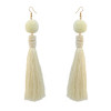E-4210 5 Colors New Fashion Women Gold Metal Shell Long Tassel Drop Dangle Earring Bohemian Party Jewelry