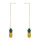 E-4219 New Fashion Fruit Pineapple Long Chain Drop Line Earrings For Women Charm Jewelry