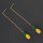 E-4219 New Fashion Fruit Pineapple Long Chain Drop Line Earrings For Women Charm Jewelry
