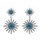 E-4222 Bohemian Tibetan Alloy Rhinestone Stud Star Shape Dangle Earrings for Women Jewelry