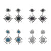 E-4222 Bohemian Tibetan Alloy Rhinestone Stud Star Shape Dangle Earrings for Women Jewelry