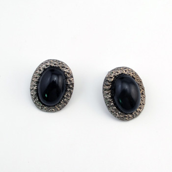 E-2083 European style Gun Black Alloy  Simple Stud Earring For Women Jewelry