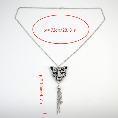 Fashion Vintage Pendant Dangle Tiger Shape Charm Chain Necklace for Women Jelwery