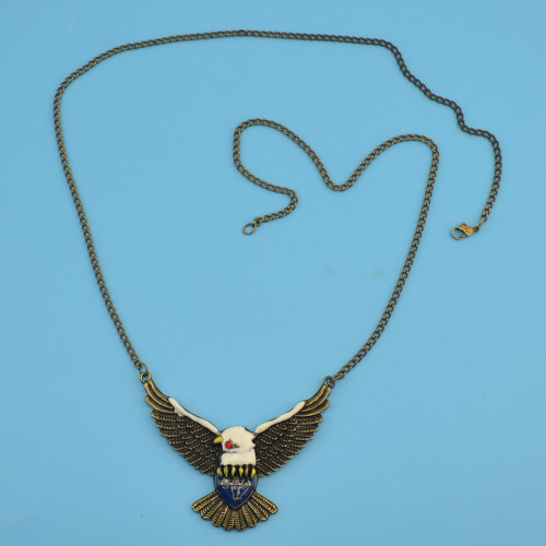 Bohemian Vintage Pendant Dangle Eagle Shape Bronze plated Charm Chain Necklace for Women Jelwery