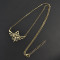 N-5486 Bohemian Vintage Pendant Dangle Phoenix Shape Bronze plated Charm Chain Dangle Necklace for Women Jelwery