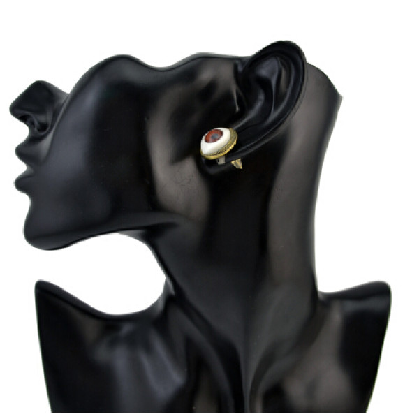 E-1152 1Color European style Eye Stone Alloy Simple Stud Earring For Women Jewelry