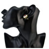 E-1152 1Color European style Eye Stone Alloy Simple Stud Earring For Women Jewelry