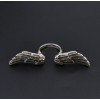R-1035 Retro Vintage Silver Feather Open Rings for Women Bohemian Party Jewelry