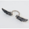R-1035 Retro Vintage Silver Feather Open Rings for Women Bohemian Party Jewelry